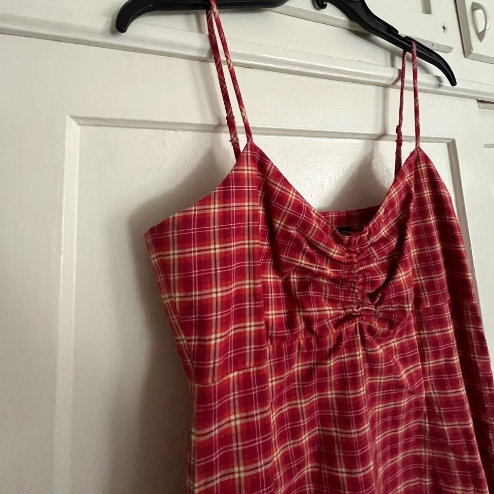 Vintage 80s/90s Esprit plaid mini dress size 5/6 - Picture 5 of 15